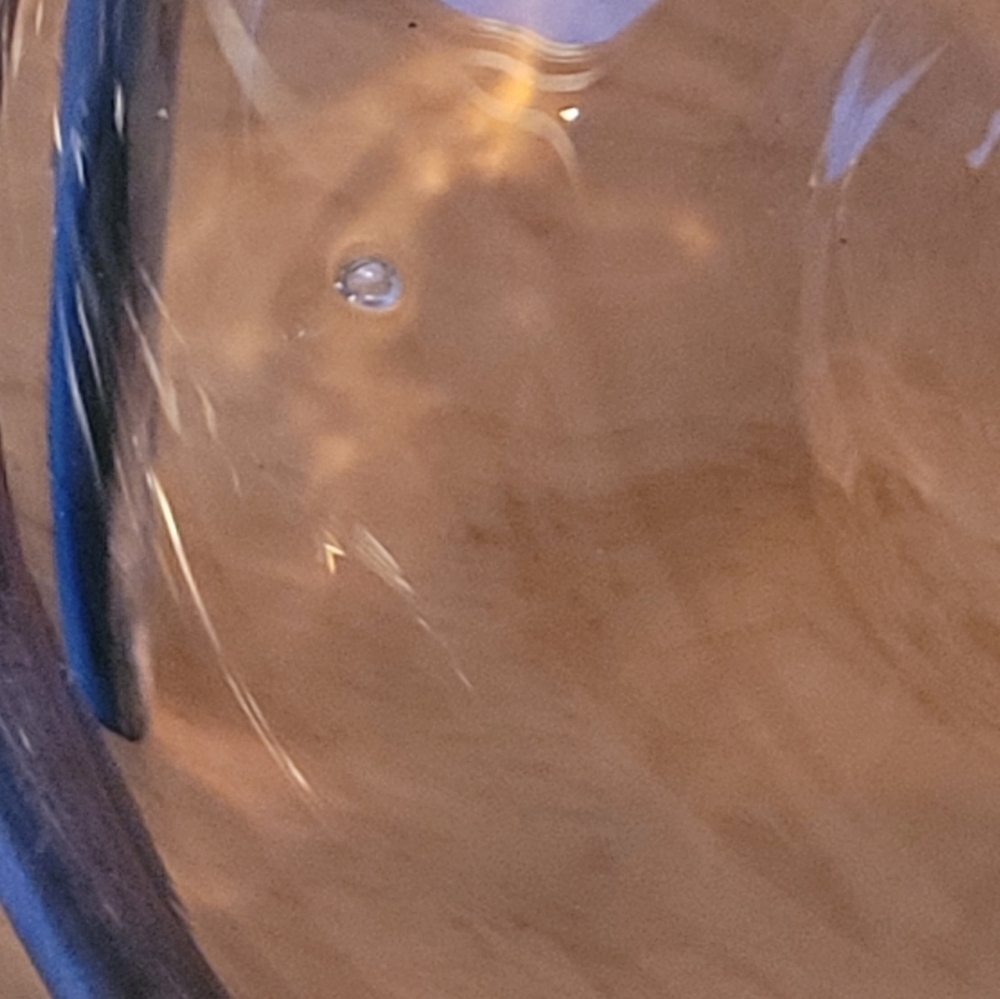 VINTAGE 90s Large Glass Centerpiece Bowl and Metal Stand - Picture 9 of 15